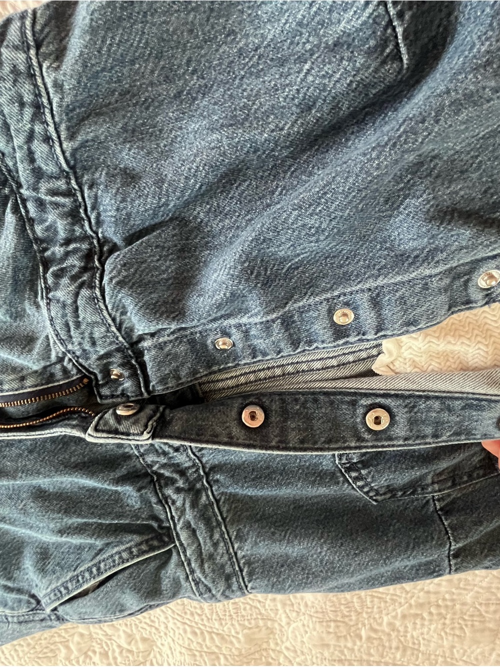 Universal Thread Blue Denim Jumpsuit Romper - Picture 6 of 7